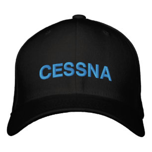 Verjaardag Blauw Cessna Typografie Piloot Luchtvaa Geborduurde Pet