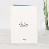 Verjaardag Blauw en Wit Sneeuwvlokdekbed Kaart (Achterkant)