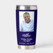 Verjaardag blauw foto man mythe legende geïsoleerde drinkbeker (Achterkant)