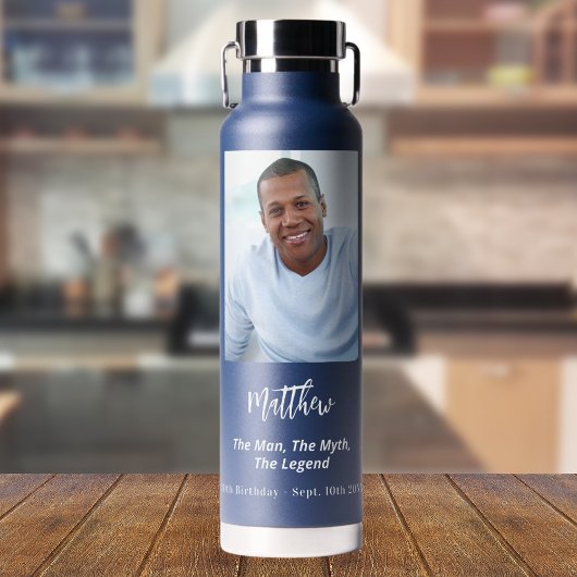 Verjaardag blauw foto man mythe legende waterfles