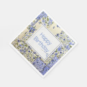 Verjaardag Blauw Print Quilt met Naald Servet (Hoek)