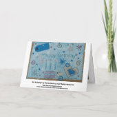 Verjaardag - Blauw - Scrapbook Kaart (Achterkant)