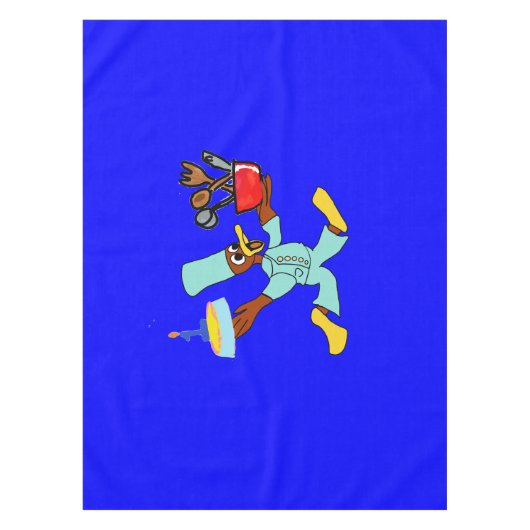 Verjaardag blauw tafelkleed (Voorkant)