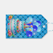Verjaardag Blauwe Ballonnen Cadeautags Cadeaulabel (Voorkant (Horizontaal))