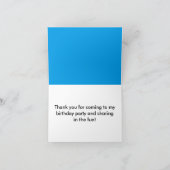 Verjaardag Blauwe Cupcake Bedankt (Binnen)