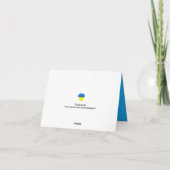 Verjaardag Blauwe Cupcake Dank u Bedankkaart (Achterkant)