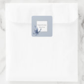 Verjaardag Blauwe Vlinder Vierkante Sticker (Tas)