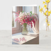 Verjaardag Bloedende harten in Mason Jar Kaart (Gele Bloem)