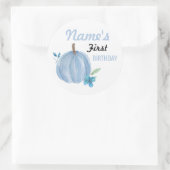 Verjaardag Bloem Jongen Pompoen Blauwe Sticker All (Tas)