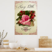 Verjaardag bloemen op 12 augustus "Oleander" Poster (Keuken)