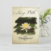 Verjaardag bloemen op 15 augustus "Lotus" Kaart (Staand voorkant)