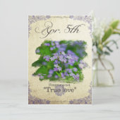 Verjaardag bloemen op 5 april "Vergeet-me-niet" Kaart (Staand voorkant)