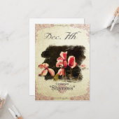 Verjaardag bloemen op 7 december "Cyclamen" Kaart (Voorkant / Achterkant in situ)