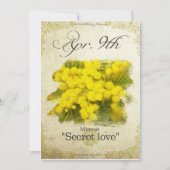 Verjaardag bloemen op 9 april "Mimosa" Kaart (Voorkant)
