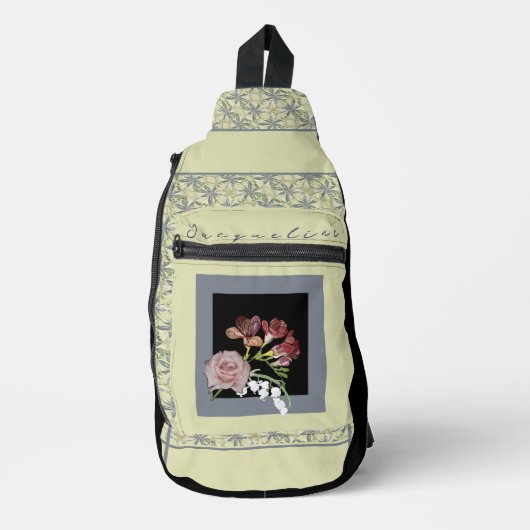 Verjaardag Bloemen Print Cut Naaizak Sling Bag (Voorkant)