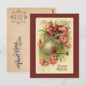 Verjaardag Bloemen Watering Kan  Reproductie Briefkaart (Voorkant / Achterkant)