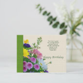 Verjaardag, Bloemenboeket, Religieus, Briefkaart (Staand voorkant)