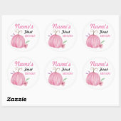 Verjaardag Bloemenmeisje Pompoen Roze Sticker Alle (Vel)