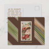 Verjaardag bloemige schoonheden 45 briefkaart (Voorkant / Achterkant)