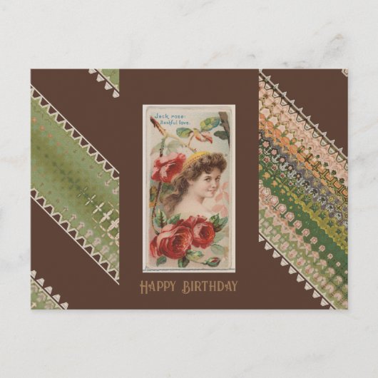 Verjaardag bloemige schoonheden 45 briefkaart (Voorkant)