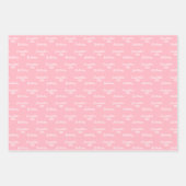 Verjaardag bloos roze naam script inpakpapier vel (Voorkant)