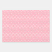 Verjaardag bloos roze naam script inpakpapier vel (Voorkant 3)
