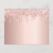 Verjaardag blos roze glitters budget Save the Date Flyer (Achterkant)