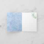 Verjaardag Blue Dragonfly Waterverf Art Bedankkaart (Binnen)