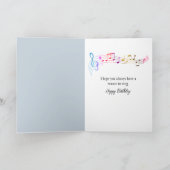 Verjaardag Bluebird zingen met Amerikaanse vlag Kaart (Binnen)