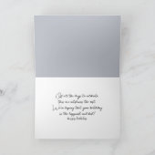 Verjaardag Bluebirds op een Winter Branch Kaart (Binnen)