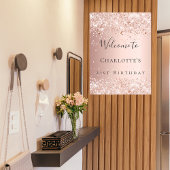 Verjaardag blush roos goud roze welkom poster