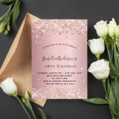 Verjaardag blush roze confetti kaart