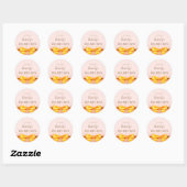 Verjaardag blush roze gouden boog ronde sticker (Vel)