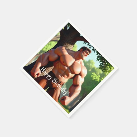 Verjaardag Bodybuilder Servet (Hoek)