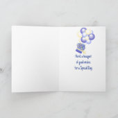 Verjaardag Boeket Ballonnen Pansy Tuin Bloemen Kaart (Binnen)