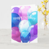 Verjaardag Boeket van Ballonnen Speciale Dag Kaart (Gele Bloem)