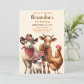 Verjaardag Boerderij Dieren Barnyard Party Kaart (Staand voorkant)