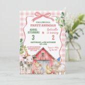 Verjaardag Boerderij Uitnodiging (Staand voorkant)