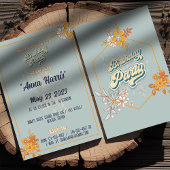 Verjaardag bohemian groovy stijl b-day idee kaart