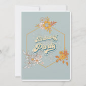 Verjaardag bohemian groovy stijl b-day idee kaart (Achterkant)