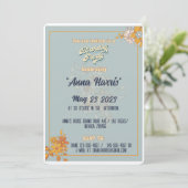 Verjaardag bohemian groovy stijl b-day idee kaart (Staand voorkant)