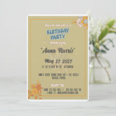 Verjaardag bohemian groovy stijl b-day  look kaart (Staand voorkant)