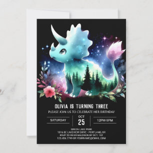 Verjaardag Boho Dino Triceratops Kaart