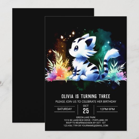 Verjaardag Boho Forest Tiger Kaart (Voorkant / Achterkant)