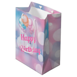 Verjaardag Bokeh Feestverlichting Medium Cadeauzakje