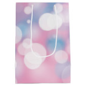 Verjaardag Bokeh Feestverlichting Medium Cadeauzakje (Achterkant)