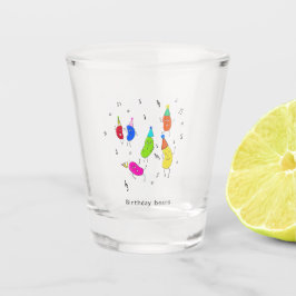 Verjaardag bonen glas, schattige verjaardag shot glas