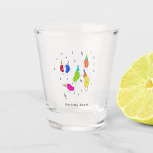 Verjaardag bonen glas, schattige verjaardag shot glas