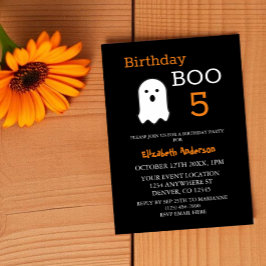 Verjaardag Boo Herfst Halloween Kaart