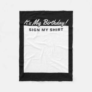 Verjaardag bord shirt grappig perfect cadeau voor  fleece deken